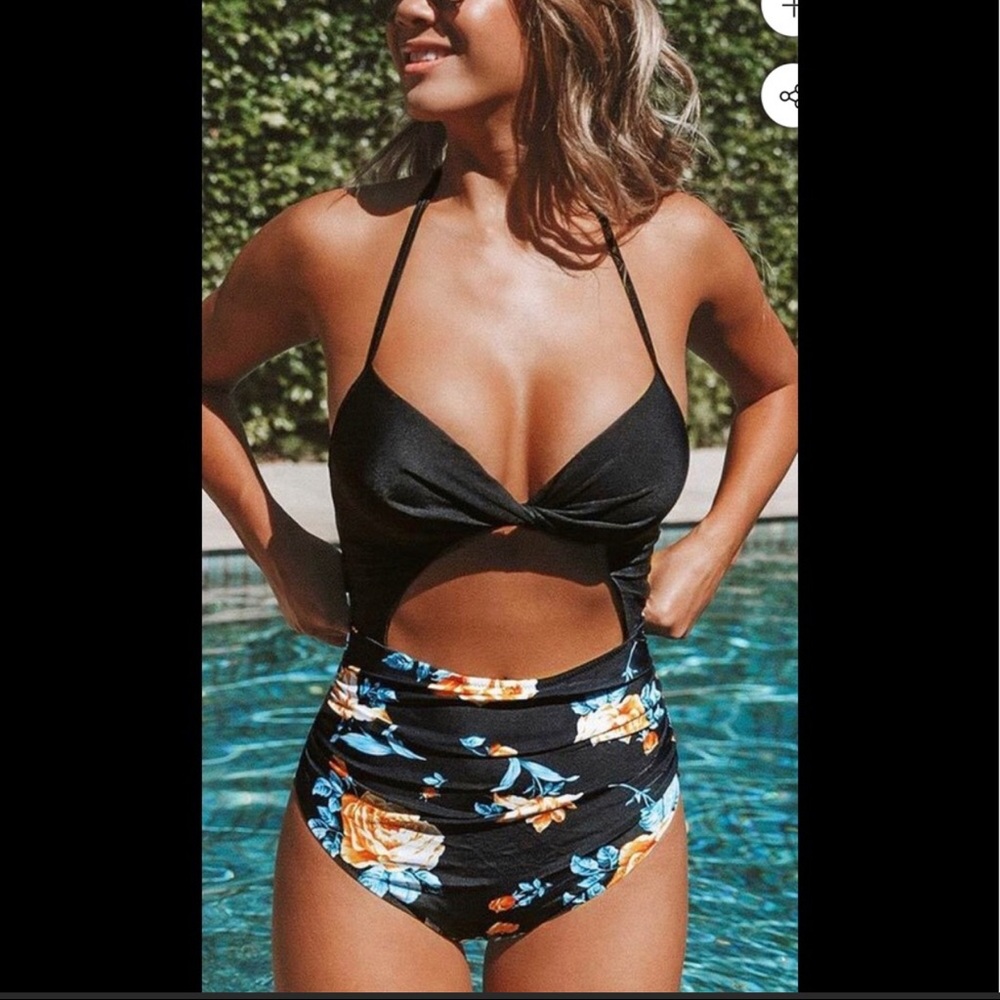 One piece bathing suit.